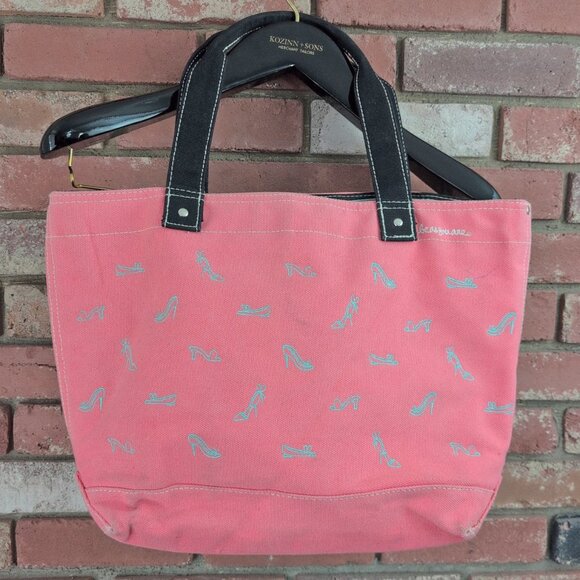 Be As You Are Glorious Shoes Embroidered Pink Tote Bag - Picture 1 of 5